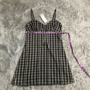 Urban Outfitters Black and White Plaid Mini Skirt